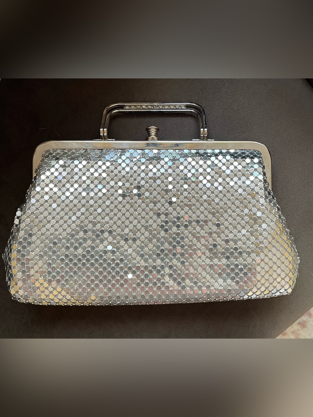 Silver Mesh Clutch/Shoulder Bag